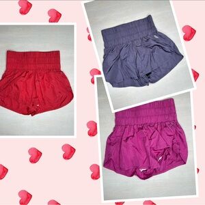 3 pair Free People Movement High Waist Shorts, Size Small, EUC